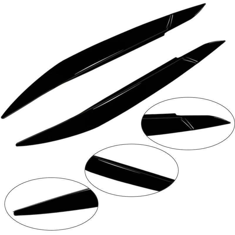 2Pcs Car Front Headlight Eyebrow Eyelid Cover Stickers for BMW X6 E71 E72 2008 2009 2010 2011 2012 2013 2014