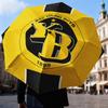 BSC Football Yellow And Black Unity Umbrella Folding Umbrella, Automatic Umbrella 8-Frame for Travel, Camping Use Gift for Halloween Christmas