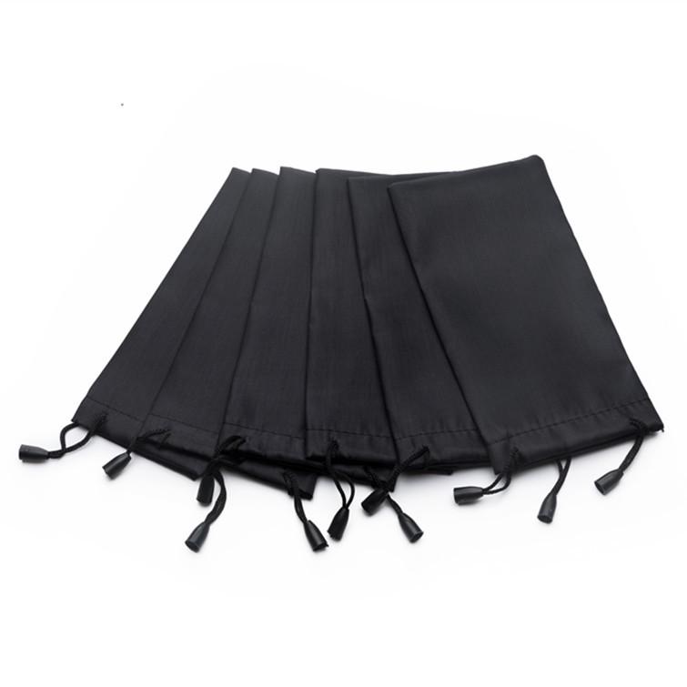 Black Glasses Storage and Cleaning Pouch for Eyeglasses and Sunglasses