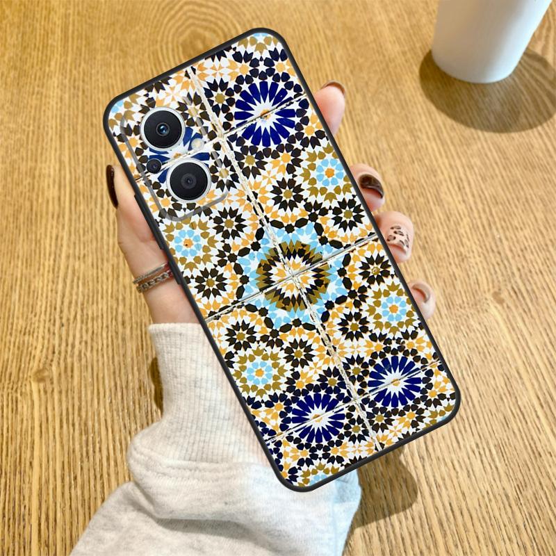 Moroccan Tile Funda For OPPO Reno 10 11 12 13 14 Pro 14F 13F 12F 11F 7 8 Lite OPPO Find X5 X8 X9 Pro Case