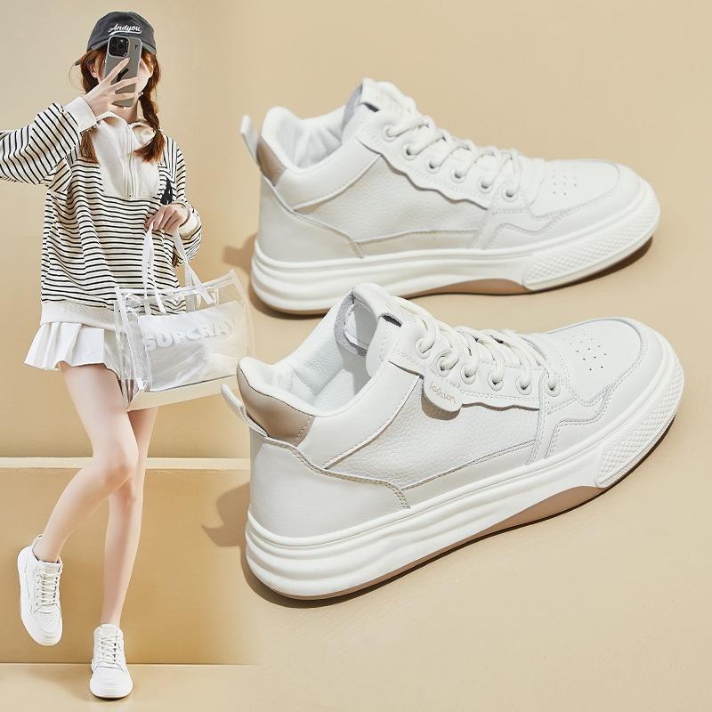Spring little white shoes new female students thick-soled heightening sports board shoes casual street shooting