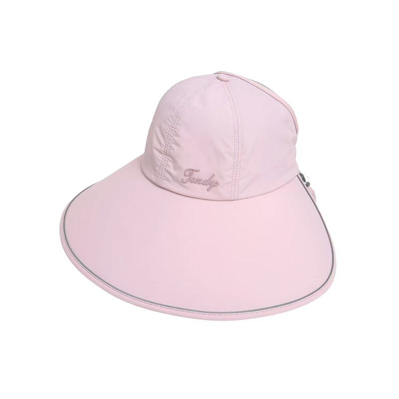 New sunscreen cap, dome outdoor cycling visor, women's breathable adjustable solid color big eaves hat