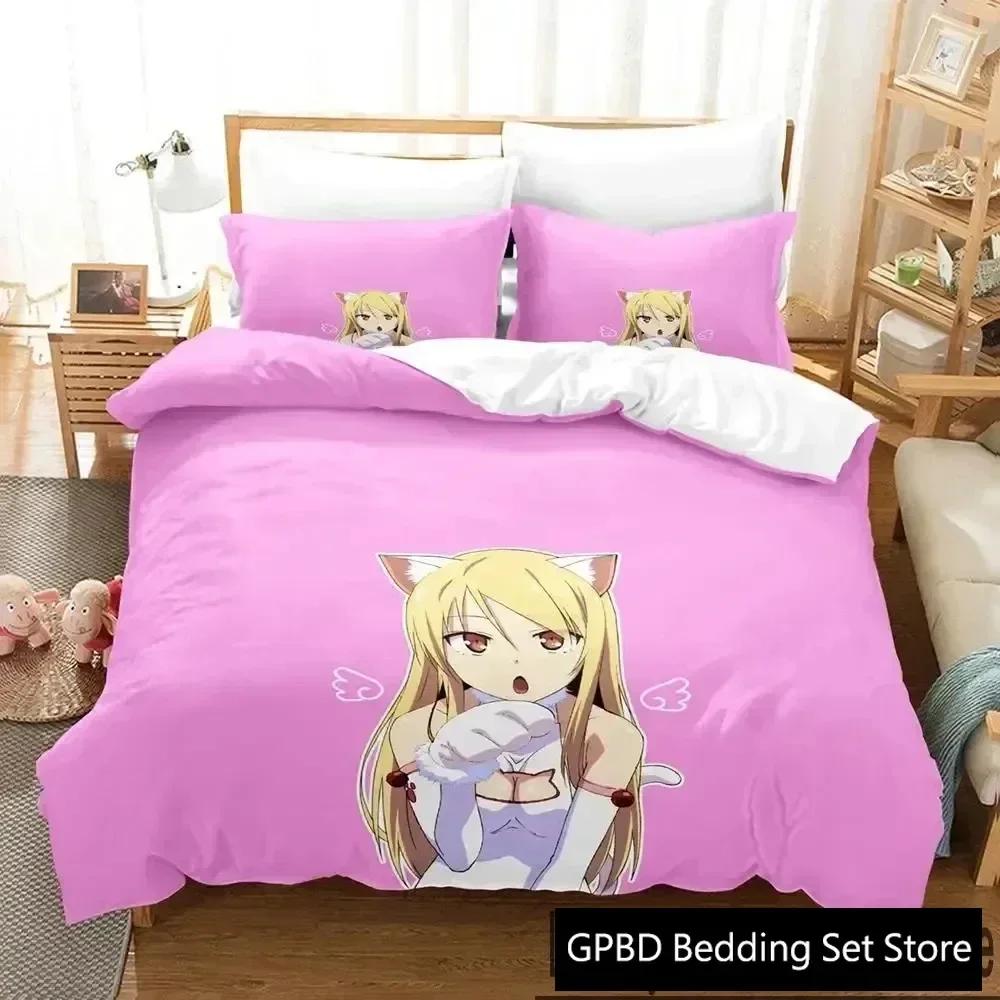3D Print Anime The Pet Girl of Sakurasou Mashiro Shiina Comfortable Duvet Quilt Cover Pillowcase Bedding Set Children Bedroom