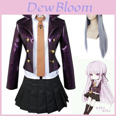 Danganronpa Kyoko Kirigiri Cosplay Kostüm Kleid Set mit atemberaubendem lila Design