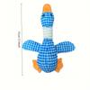 Durable Bite Resistant Plush Dog Cat Chew Toy, Squeaky Interactive Teeth Grinding Toy for Puppy Kitten, Duck Shape Pet Plaything