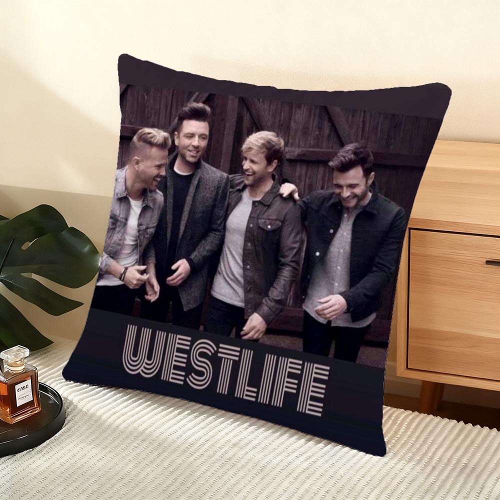 Cool W-Westlife Cushion Cover Soft Short Plush Pillow Cover Smooth Cozy Texture Aesthetic Cushion Case Home Decor