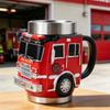 Creative Truck Shaped Firefighting Cup Stainless Steel Coffee Mug For Dad Gift For Father's Day Or Birthday