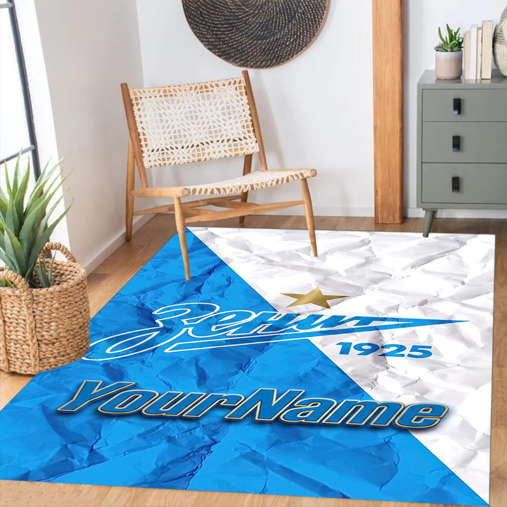 Fc Zenit Saint‑petersburg 55 Customizable Name Carpet Perfect for Game Room Dining Room Bedrooms Balcony Antislip Carpet Anime Office Decor