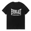 Summer Boxing EVERLAST Loose Casual Short Sleeves T-shirt Letter Printing T Shirt O-Neck Cotton Tee Shirt Fitness Sports Tops