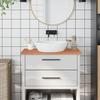 Bathroom Countertop, 80X40X2.5 Cm, Solid Beech Wood