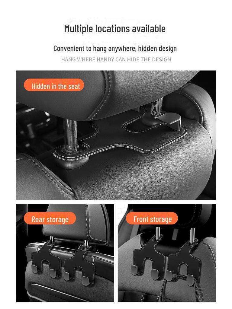 Multifunktionaler Auto-Kopfstützenhaken & Handyhalter mit Müllbeutelhalter