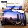 Seaside City 3D Bedding Set Queen Size Duvet Cover Digital Printing Fashion Design Bed Linen Soft Comfortable