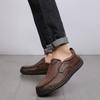 Handmade Genuine Leather Men's Casual Shoes Comfortable Moccasins Men Business Flats Shoes Driving Shoes
