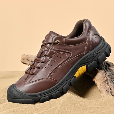 Stivali Invernali Caldi da Uomo in Vera Pelle Moda Outdoor Sneakers Maschili con Lacci Scarpe da Trekking da Uomo Antiscivolo Scarpe Casual da Neve Maschili