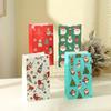 8pcs Christmas cartoon pattern kraft paper bags Christmas cookies snacks gift packaging bags New Year party decorations