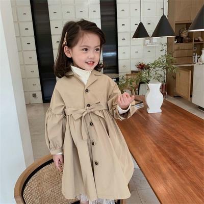 Veste Coupe-vent Mode Enfant Printemps Automne Manteau Trench-coat Enfant Fille Vêtement d'extérieur Extérieur