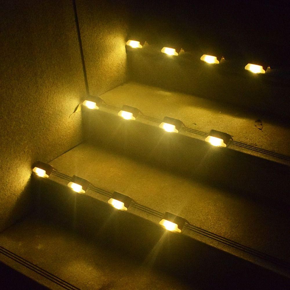 Solar Powered LED Solar Step Lamp Outdoor Fence Lamp Multifunctional Deck Lamp