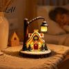 Led Night Light for Bedroom Christmas Santa Claus Reading Lantern Snowman Elk LED with Warm Modern Home Decor Patio Glow USB Resin Tabletop