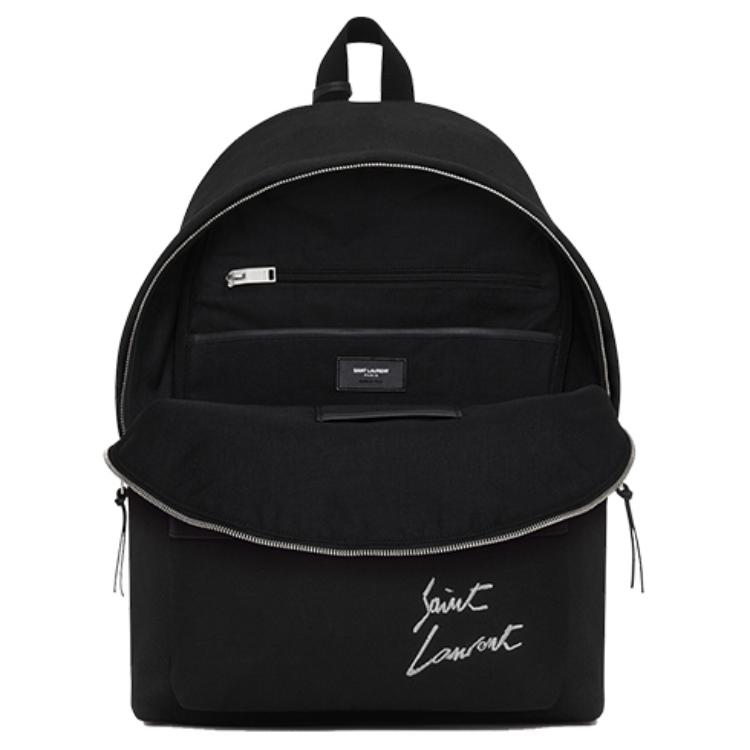 Saint Laurent City Backpack Signature Black Men Backpacks 534968-GKQN6-1070