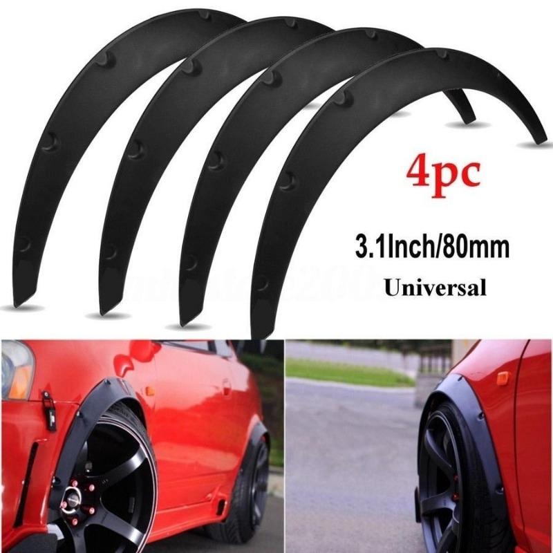 DREAMOTOR 4 parafanghi universali per parafanghi, 800 mm di larghezza, parafanghi per auto, flessibili, kit per camion, parafanghi larghi universali per parafanghi, protezione per bordi passaruota