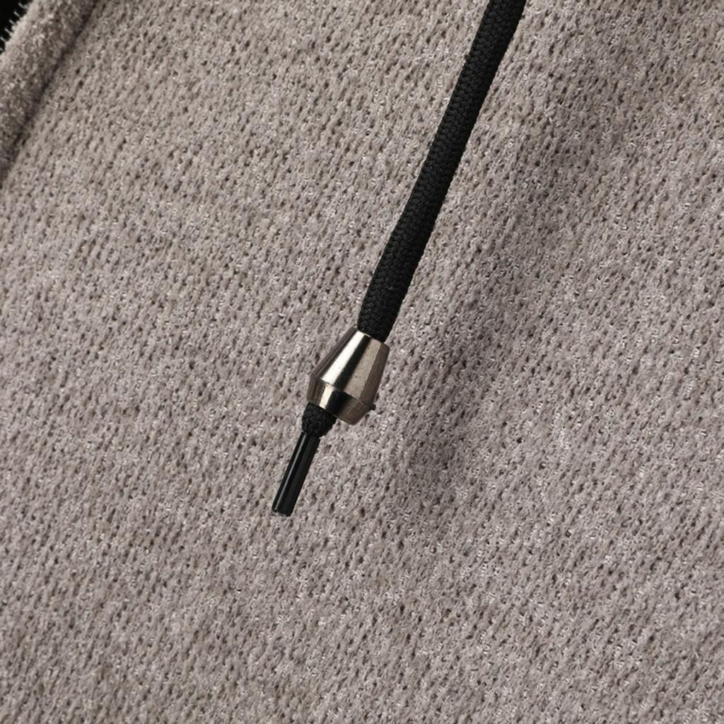 Chaqueta Cárdigan Suéter de Color Sólido para Hombre Suéter de Chenilla Grueso con Capucha Popular para Hombre