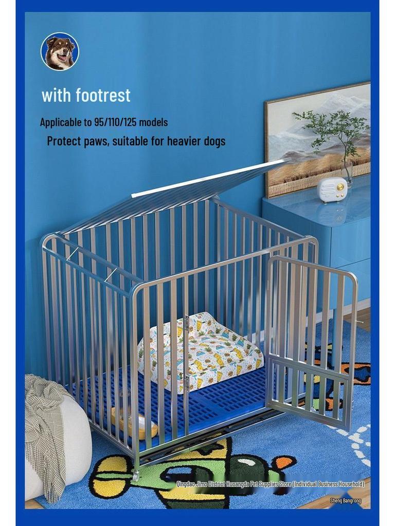 Large & Medium Breed Dog Cage with Toilet Separation for Indoor/Outdoor Use - Suitable for Golden Retrievers, Labradors, and More