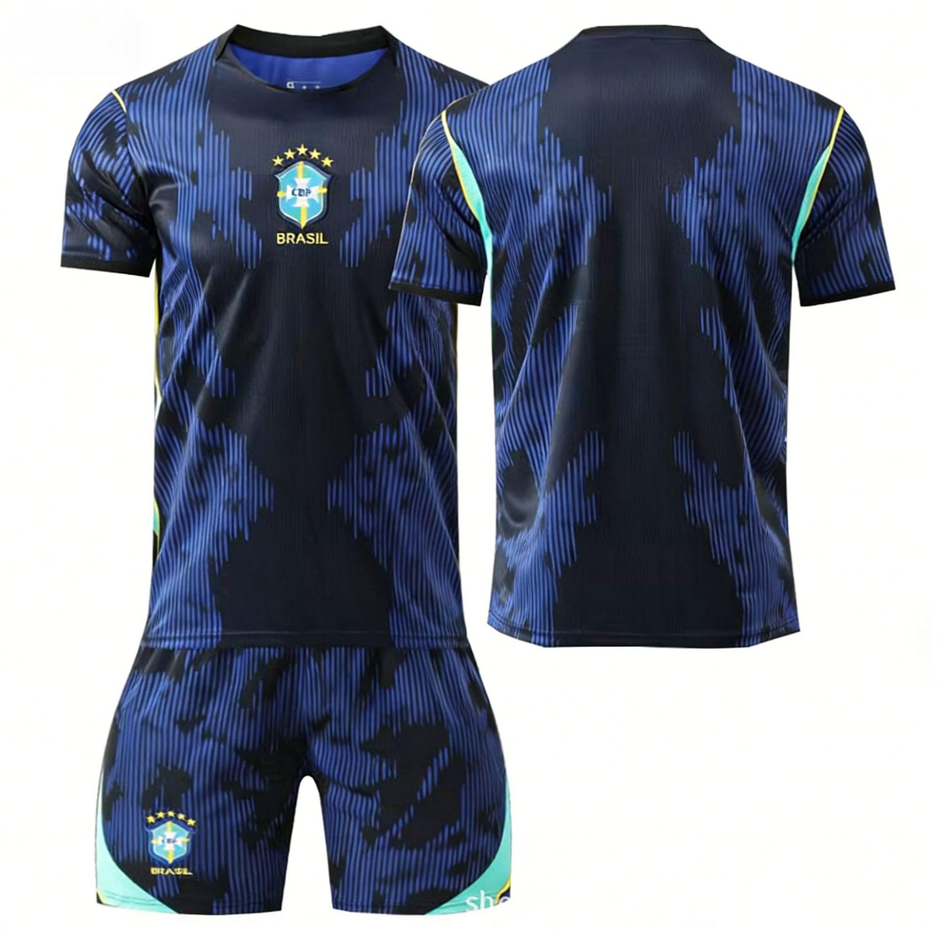 2026 World Cup Brazil away jersey 7 Vinicius 9 Endrik 10 Neymar, football jersey set 16
