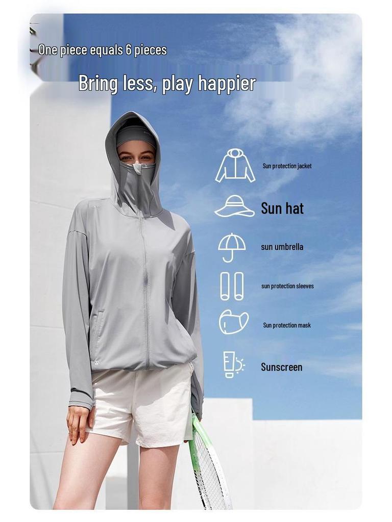 Trendy Women's UV Protection Lightweight Ice Silk Jacket for Outdoor Activities