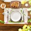 Tulip Buffalo Plaid Truck Spring Summer Placemats 30x45CM Seasonal Spring Decoration for Dining Table Mat Kitchen