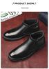 Men's High-Top Chelsea Ankle Boots - Slip-On, Leather, Casual Winter Workwear.