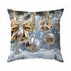 Christmas Ball Bow Decoration Pillowcase Printed Polyester 40/45/50Cm Throw Pillowcover Decor Sofa Cushion Pillowslip Home Decor