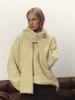 Women's Fall Winter Wool Sweater Set Loose Cozy Knit Top with Scarf, Cream White