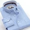 Oxford Shirts Men Striped Casual Men Shirts Long Sleeve England Style Big Size Shirts Men