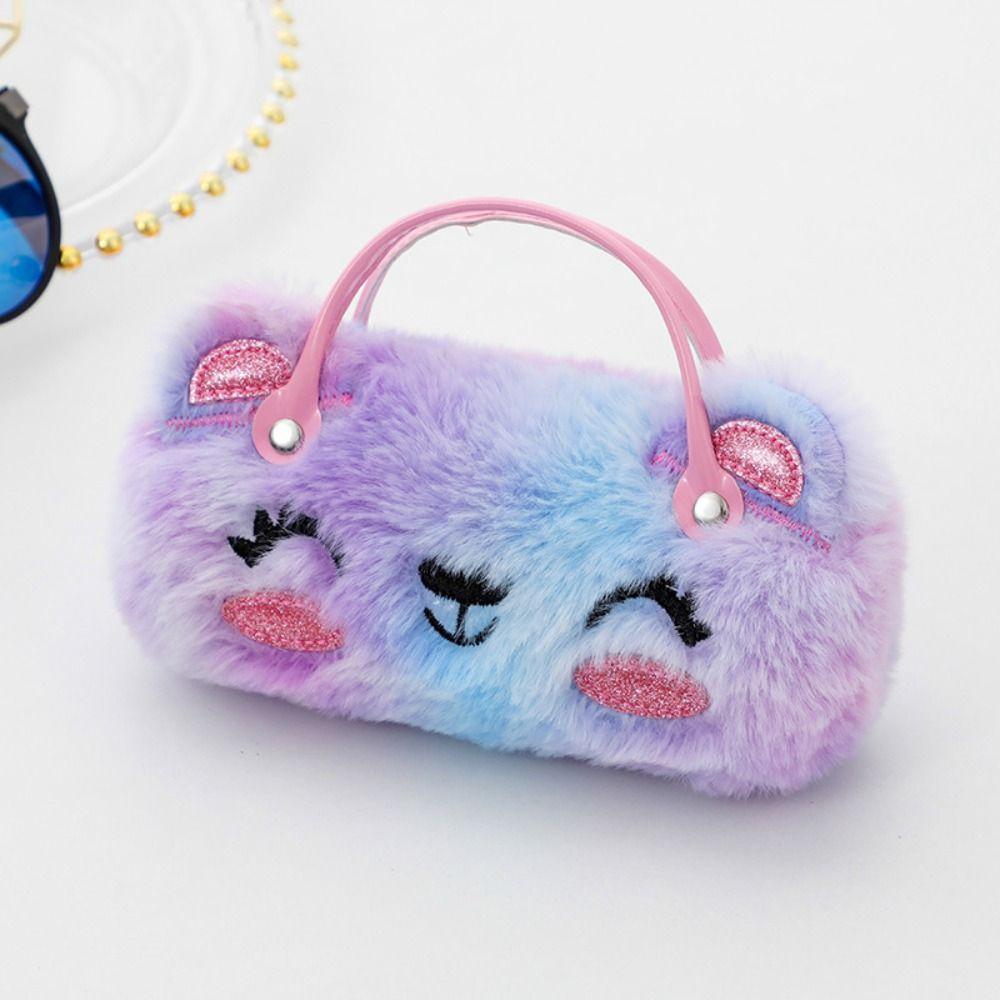 Colorful Plush Glasses Case Anti-pressure Spectacle Case Multipurpose Sunglasses Storage Box  Gifts