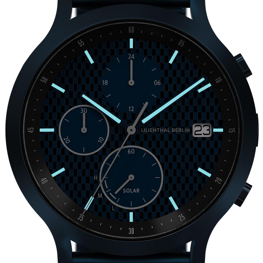 Solar Chronograph Date Limited Made in Blue [Lilianthal Berlin] Watch, Edition, Germany, C01-LE-SLR-2-B040E, Men's,
