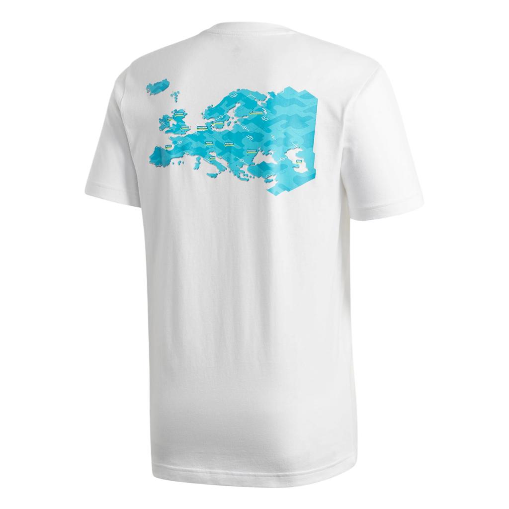 adidas Euro 2020 Map Logo Crew Neck Cotton Short Sleeve T-Shirt Men Tops White FM3725