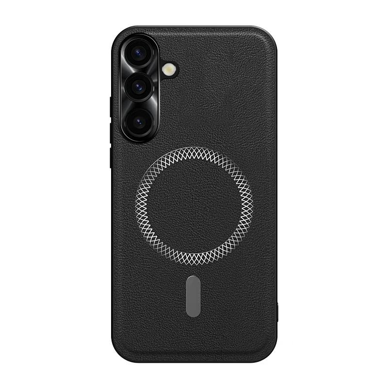 For Samsung Galaxy A57 A56 A55 A54 A53 A52 A37 A36 A35 A34 A25 A16 A15 High End Leather Metal Magnetic Ring Phone Case