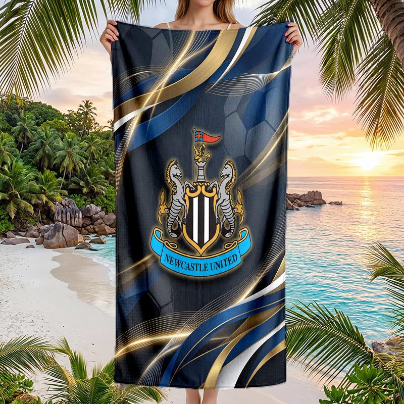 Asciugamano da Spiaggia Calcio Newcastle United Morbido Microfibra Asciugamano Estivo Asciugatura Rapida Assorbente per Spiaggia Piscina Viaggio