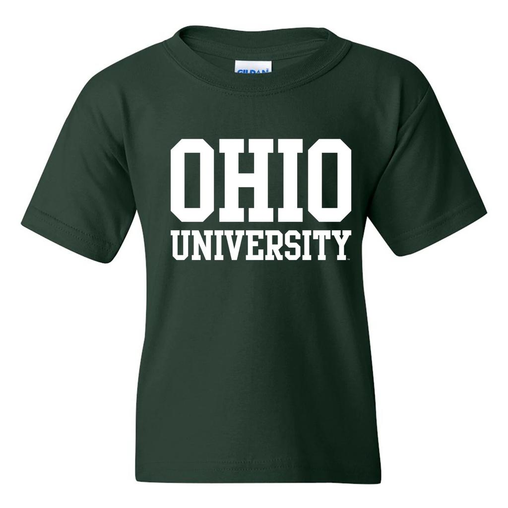 Ohio University Bobcats Basic Block Youth T-Shirt - Forest