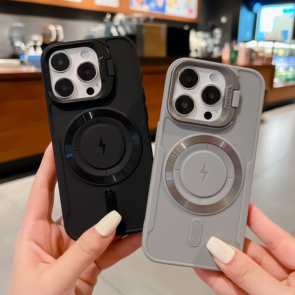 Phone Case For iPhone 11 13 16 Pro Max Case iPhone 13 14 15 Pro Max 12 13 Pro Max Blade Large Lens Invisible Bracket Mobile Phone Case