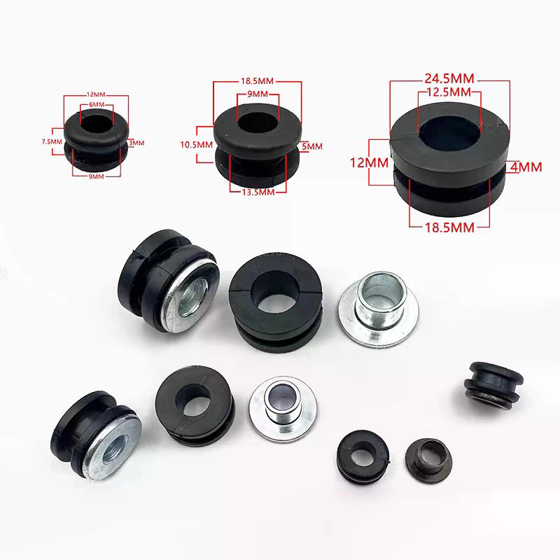 5 Sets Pressure Relief Cushion Motorcycle Rubber Grommets Bolt Kit DIY Accessories Circular Shock Absorber Pad