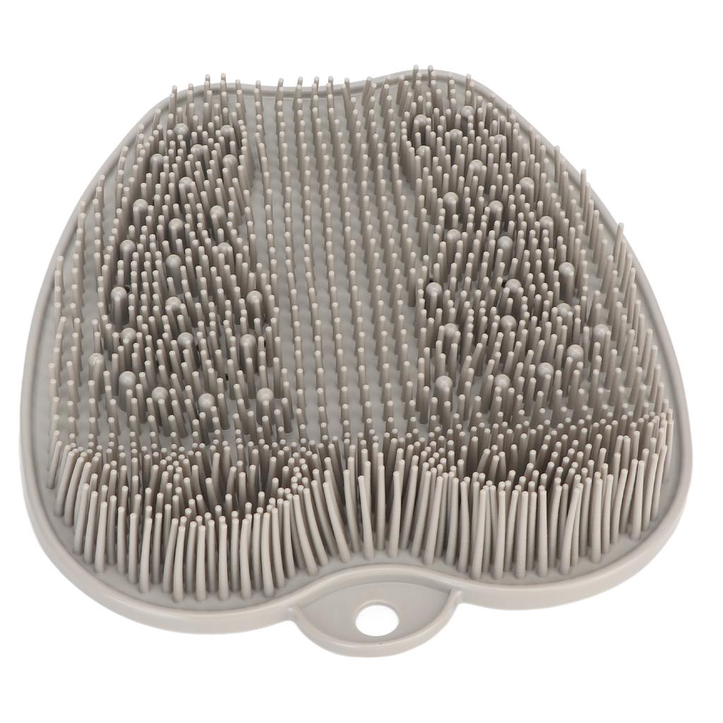 Shower Foot Scrubber Mat Pad Exfoliate Massager with Non Slip Suction Cup Bath Brush Grey