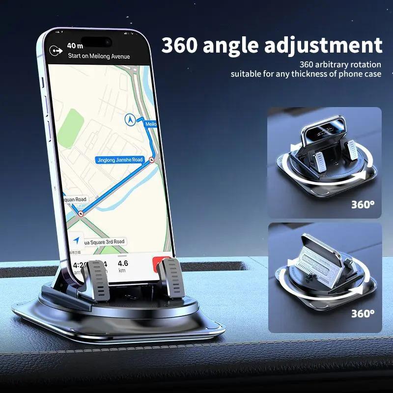 Car Phone Holder 360 Degree Rotation, Suitablefor Car Navigation In-car Dashboard, Horizontaland Vertica Screen Adjustment Angle
