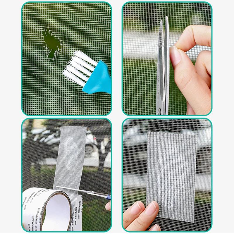 Self Adhesive Window Screen Repair Window Mosquito Net Repair Tape Patch Anti-Insect Mosquito Mesh Broken Holes Repair stick