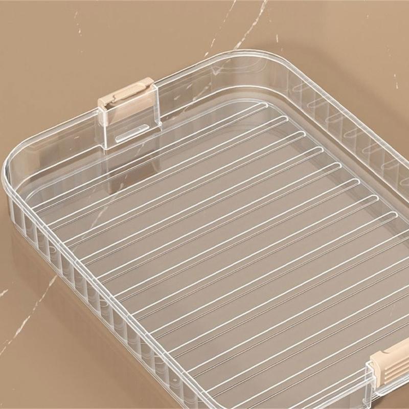 Stackable Dumpling Storage Box with Lid Food Preservation Crisper Container Case