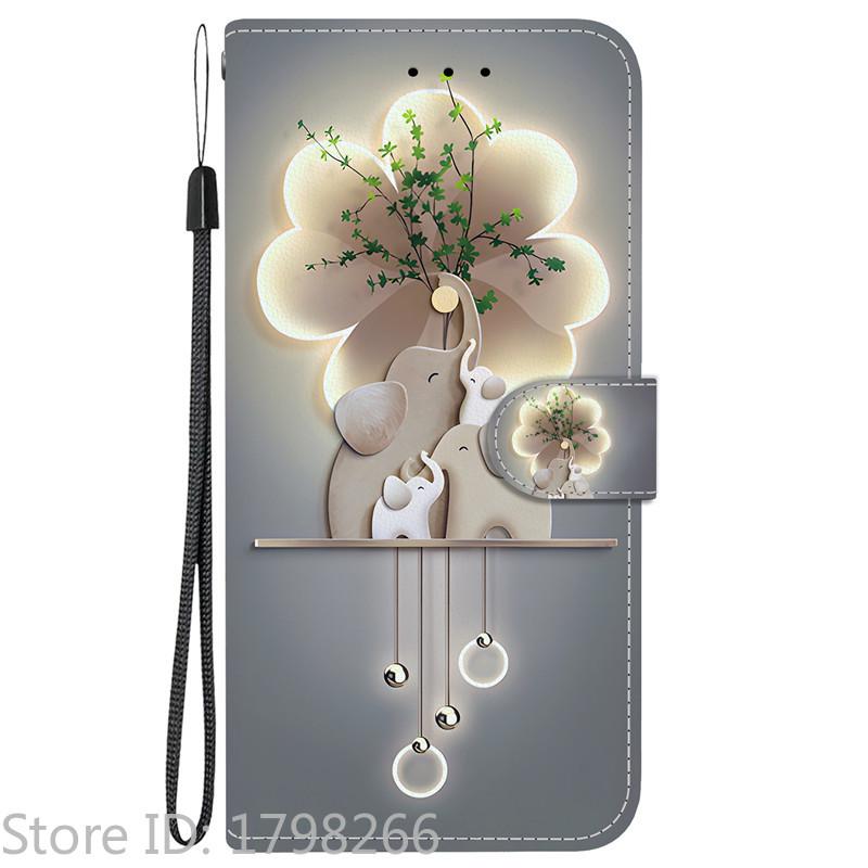 Elegante Portafoglio Colorato con Fiore Custodia per Telefono per Samsung Galaxy A27 5G SM-A276 A 27 Copertura in Pelle Flip Magnetica Carino Modello 3D Capa