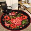 1pc Floral Pattern Chair Carpet for Office, Round Non Slip Durable Large Size Office Carpet, Suitable for Office