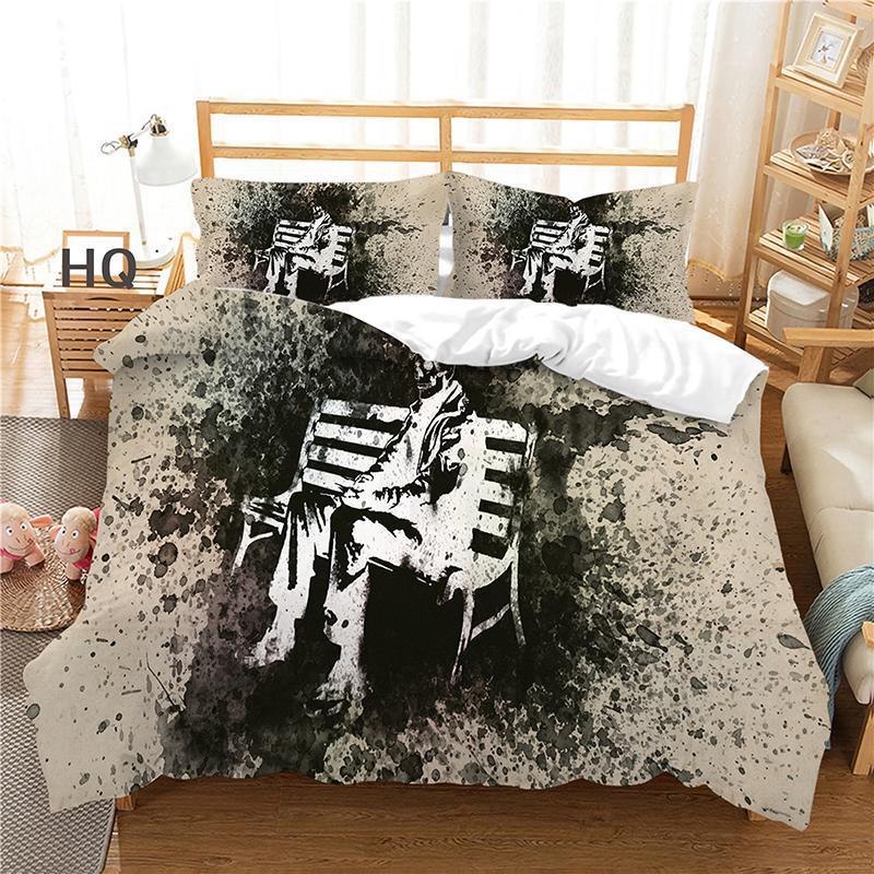 Three-Piece Digital Printing Kit Bedding, Skull Printing Home Textile Four-Piece Quilt