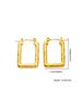 Luxury Niche Design Colorfast 304 Stainless Steel Titanium Stud Earrings for Women - Lightweight and High-End.