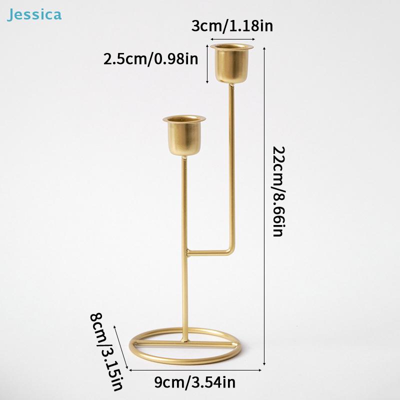 Modern 2-Tier Metal Candle Holders - Retro Candlelight Dinner Prop, Minimalist Romantic Table Ornament for Home Use